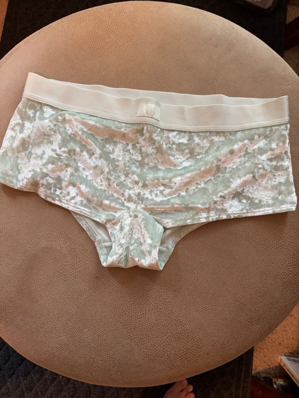 Victoria's Secret Crushed Velvet Shortie in Light Mint Size Large